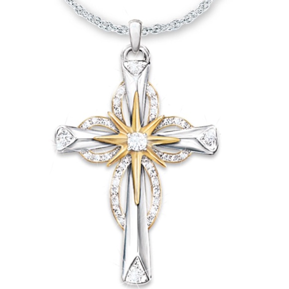 Thomas Kinkade “Faith” Diamond Pendant Necklace - Picture 2 of 6